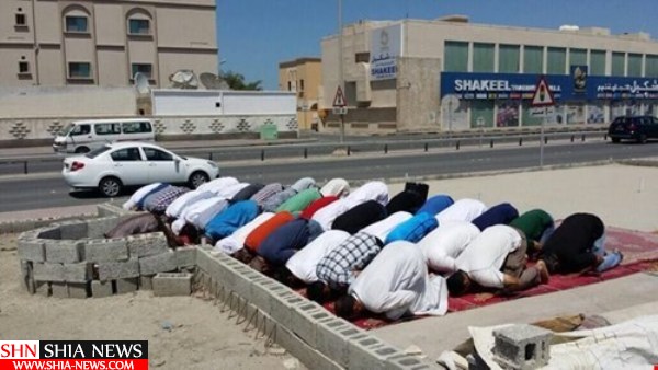 شیعیان بحرین در مساجد ویران شده