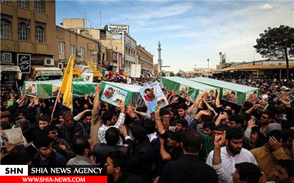 تصاویر تشییع باشکوه پیکر شهیدان مدافع حرم در قم