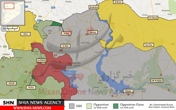 چه مقدار از حلب کماکان تحت اشغال داعش است؟ + نقشه