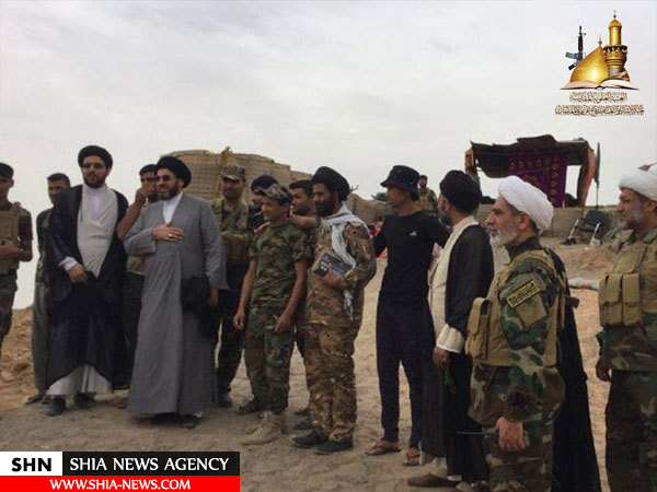 حضور گروهی از اساتید حوزه علمیه نجف در مناطق جنگی