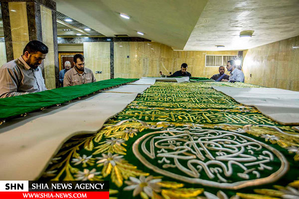 تصاویری از پوشش جدید مقبره امام حسین(ع)