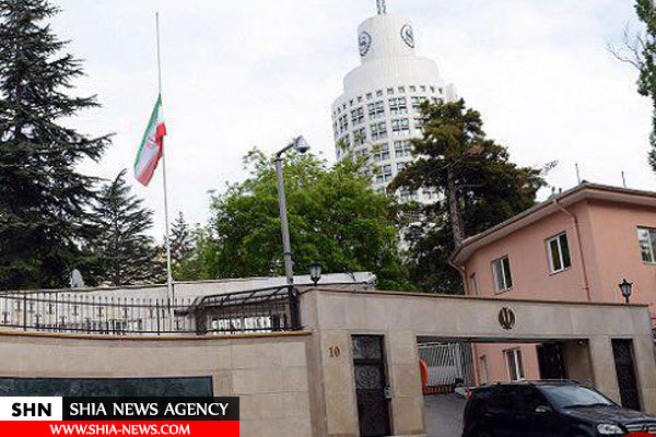 تمامی پرچم‌های سفارت‌خانه های ایران نیمه برافراشته شد+تصاویر