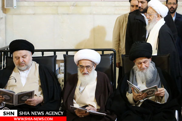 تصاویر مراسم هفتمین شب ارتحال آیت‎الله‎ هاشمی رفسنجانی درقم