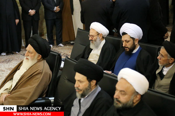 تصاویر مراسم هفتمین شب ارتحال آیت‎الله‎ هاشمی رفسنجانی درقم