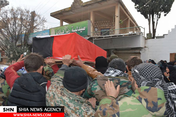 تصویر تشییع پیکر شهید مدافع حرم در شهر شیعه نشین الزهراء