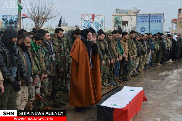 تصویر تشییع پیکر شهید مدافع حرم در شهر شیعه نشین الزهراء