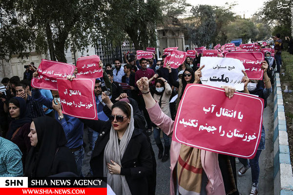 تصاویر اعتراض مردم خوزستان به مشکلات روزهای اخیر