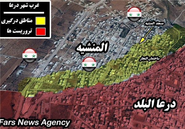 گزارش و نقشه میدانی از درگیری‌های جنوب سوریه + نقشه