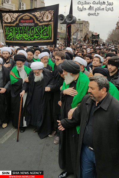 پیاده روی حضرت آیت الله صافی گلپایگانی در سالروز شهادت حضرت زهرا(س)