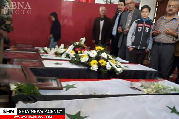 تشییع اجساد شهدای انفجارهای منطقه باب الصغیر دمشق+ تصویر