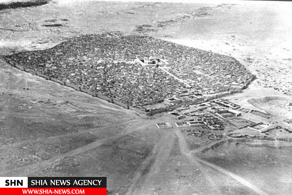 تصویر هوایی از شهر نجف اشرف در حدود یکصد سال قبل
