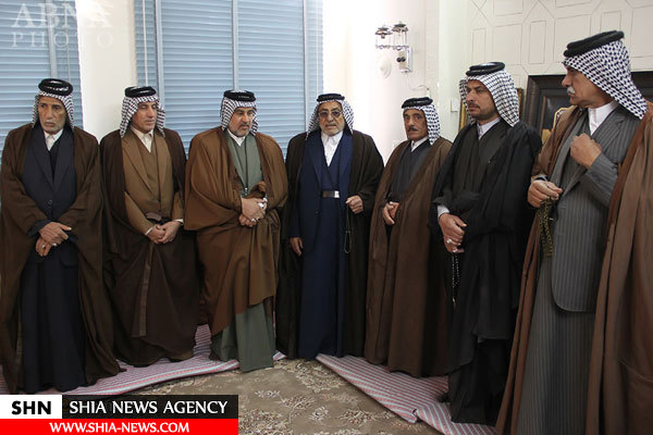 تصاویر دیدار شیوخ عشایر عراق با آیتالله صافی گلپایگانی تصاویر دیدار شیوخ عشایر عراق با آیتالله صافی گلپایگانی