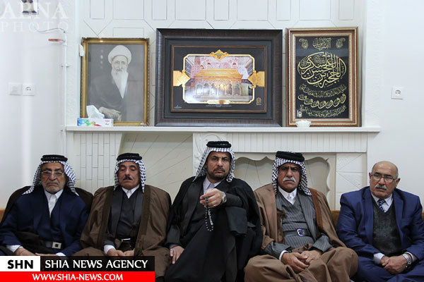 تصاویر دیدار شیوخ عشایر عراق با آیتالله صافی گلپایگانی تصاویر دیدار شیوخ عشایر عراق با آیتالله صافی گلپایگانی