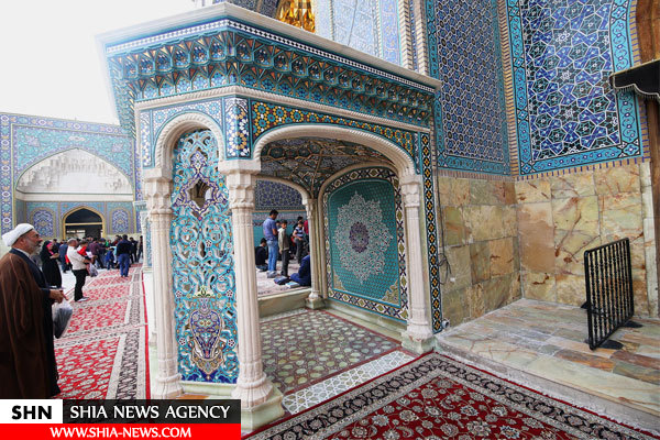 رونمایی از گوشواره‌های ایوان طلای صحن امام هادی(ع) حرم حضرت معصومه (ع)+تصاویر