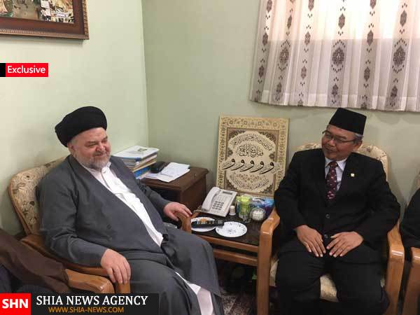 دیدار رئیس پارلمان و سفیر اندونزی با نماینده آیت الله العظمی سیستانی + تصاویر