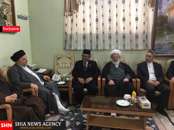 دیدار رئیس پارلمان و سفیر اندونزی با نماینده آیت الله العظمی سیستانی + تصاویر