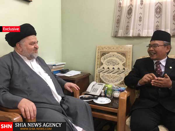 دیدار رئیس پارلمان و سفیر اندونزی با نماینده آیت الله العظمی سیستانی + تصاویر