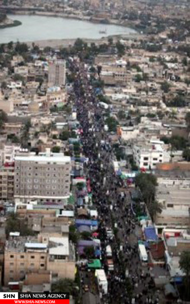 تصاویر هوایی از جمعیت میلیونی زائران امام موسی کاظم(ع)
