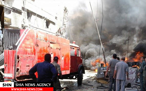 تصاویر اولیه دو انفجار شدید در نزدیکی حرم حضرت زینب(س)