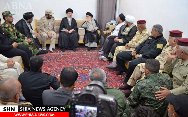 تصاویر دیدار فرمانده یگان العباس(ع) با مراجع تقلید