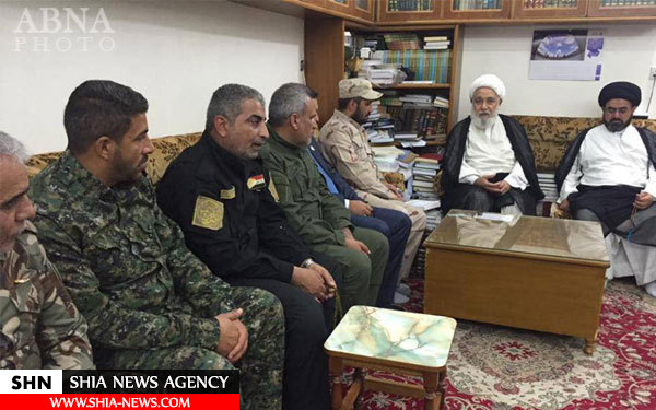 تصاویر دیدار فرمانده یگان العباس(ع) با مراجع تقلید