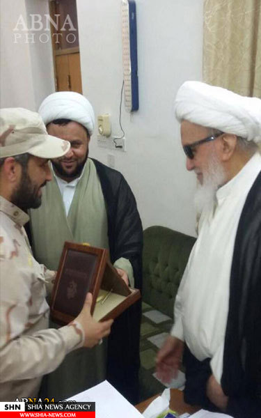 تصاویر دیدار فرمانده یگان العباس(ع) با مراجع تقلید
