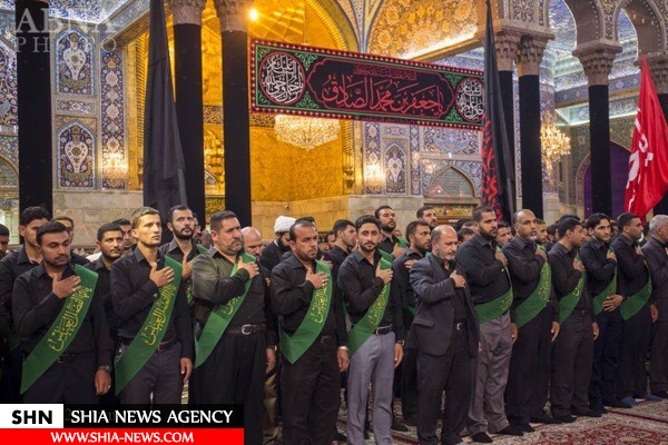 تصاوير عزاداری خادمان حرمین کربلا در سالروز شهادت امام صادق(ع)