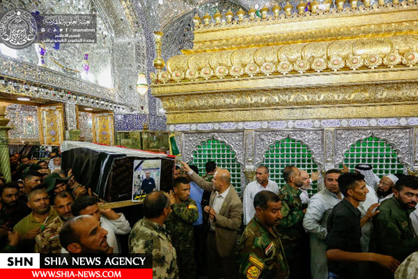 تصاویر تشییع شهدای مبارزه با داعش در حرم امام علی(ع)
