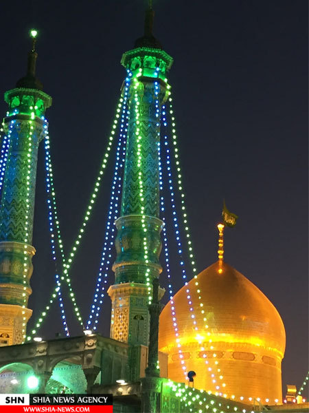 تصویر حرم حضرت معصومه در شب میلاد تصویر حرم حضرت معصومه در شب میلاد