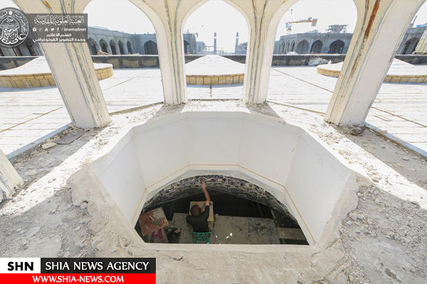 تصاویر ادامه ساخت صحن حضرت زهرا(س) در شهر نجف اشرف