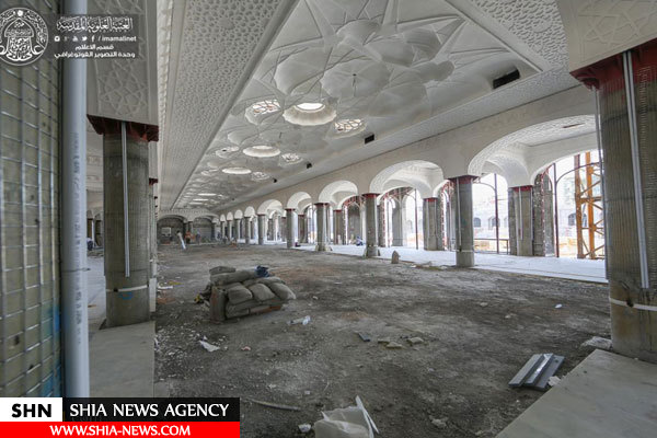 تصاویر ادامه ساخت صحن حضرت زهرا(س) در شهر نجف اشرف