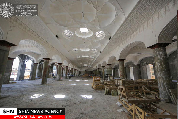 تصاویر ادامه ساخت صحن حضرت زهرا(س) در شهر نجف اشرف