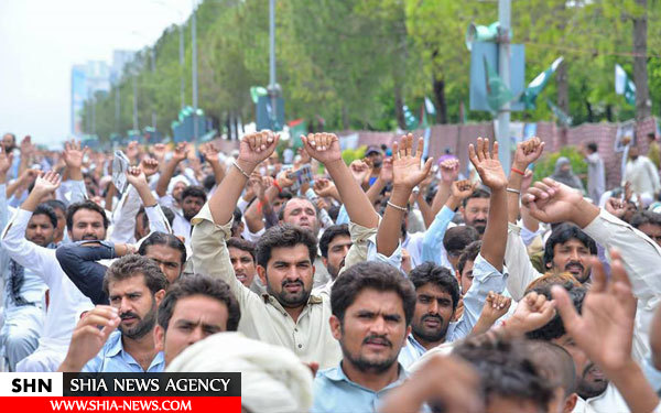 تجمع بزرگ شیعیان پاکستان در اسلام‌آباد+ تصاویر