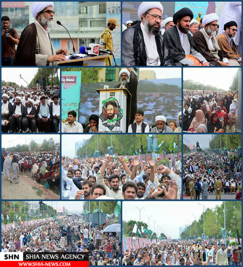 تجمع بزرگ شیعیان پاکستان در اسلام‌آباد+ تصاویر