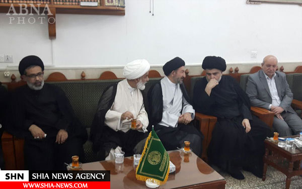 مقتدى صدر با تولیت حرم امام علی(ع) دیدار کرد