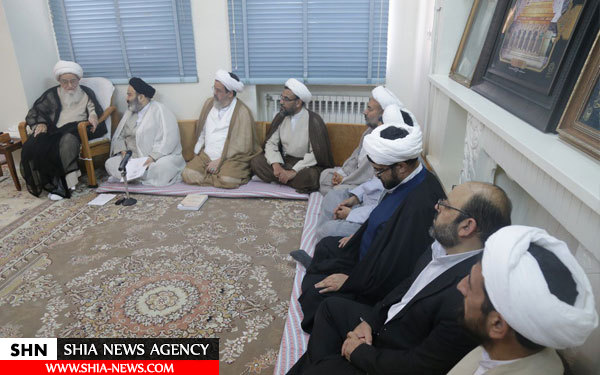 تصاویر دیدار رئیس و مسئولان دانشگاه ادیان و مذاهب با آیت الله العظمی صافی