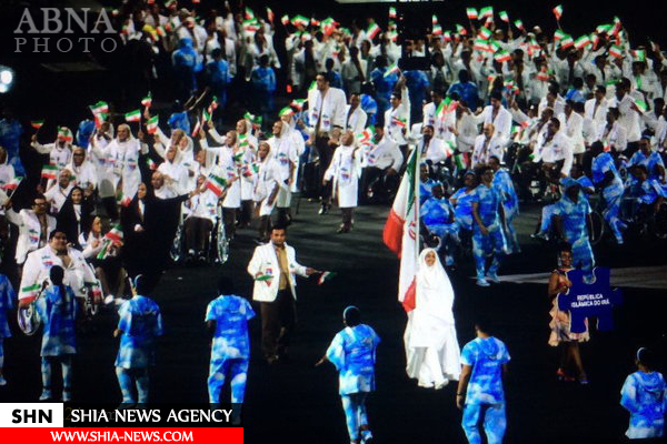 لباس احرام برتن پرچمدار ایران در مراسم افتتاحیه پارالمپیک + تصاویر