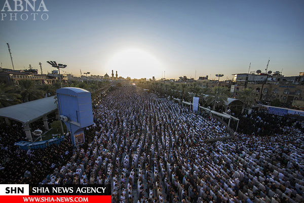 تصاویر نماز باشکوه عید قربان در بین الحرمین