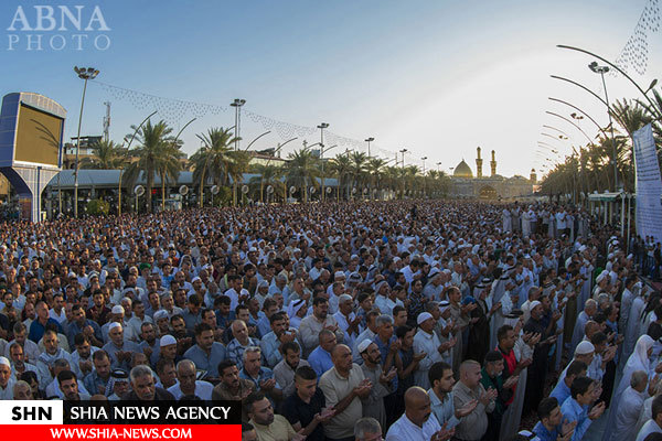 تصاویر نماز باشکوه عید قربان در بین الحرمین