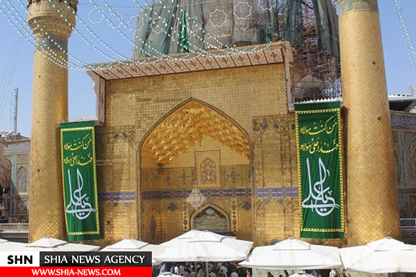 تصاویر تزیین حرم امام علی (ع) در آستانه عید غدیر خم