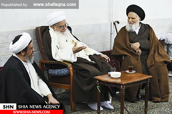تصاویری از دیدار  آیت‌الله سید تقی طباطبائی قمی با آیات و مراجع عظام
