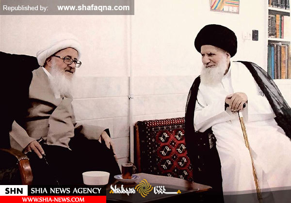 تصاویری از دیدار  آیت‌الله سید تقی طباطبائی قمی با آیات و مراجع عظام