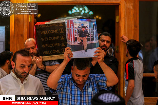 تشییع شهدای انفجار الکراده در حرم امام علی(ع)