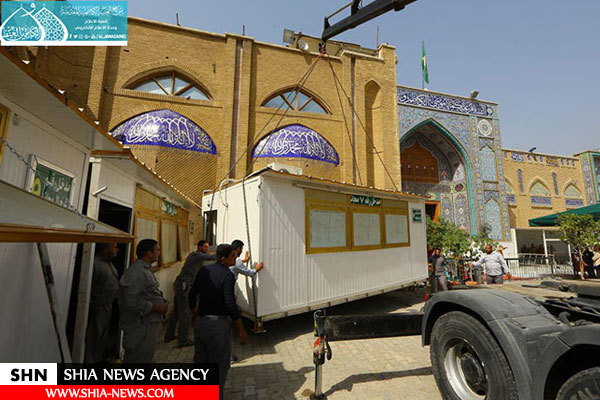 حرم مطهر امامین کاظمین همزمان با فرارسیدن محرم سیاه پوش شد