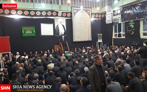 گزارش تصویری از برگزاری مراسم عزاداری شب نهم ماه محرم در بیت موسس حوزه علمیه قم