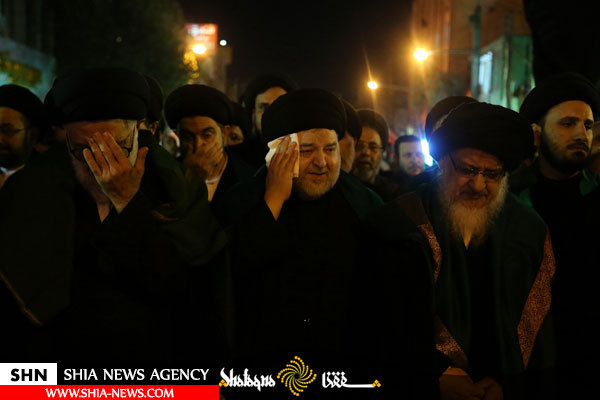 تصاویر دسته عزاداری علما درشب عاشورا