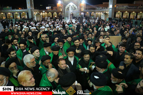 تصاویر دسته عزاداری علما درشب عاشورا