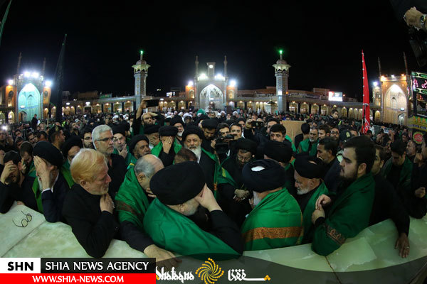 تصاویر دسته عزاداری علما درشب عاشورا