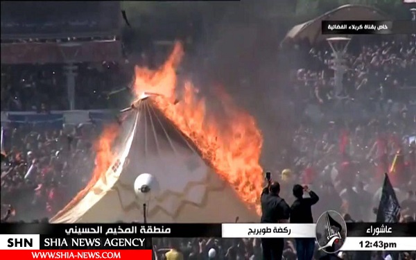 آتش زدن خیمه های حسینی در کربلای معلی/ گزارش تصویری