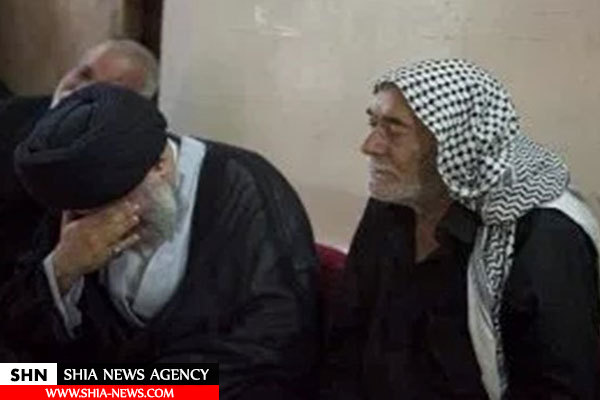 چه کسی به دیدار پدر پنج شهیدِ عراقی رفت؟+ تصاویر